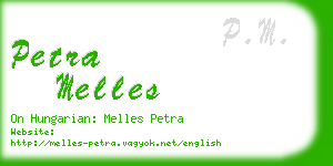 petra melles business card